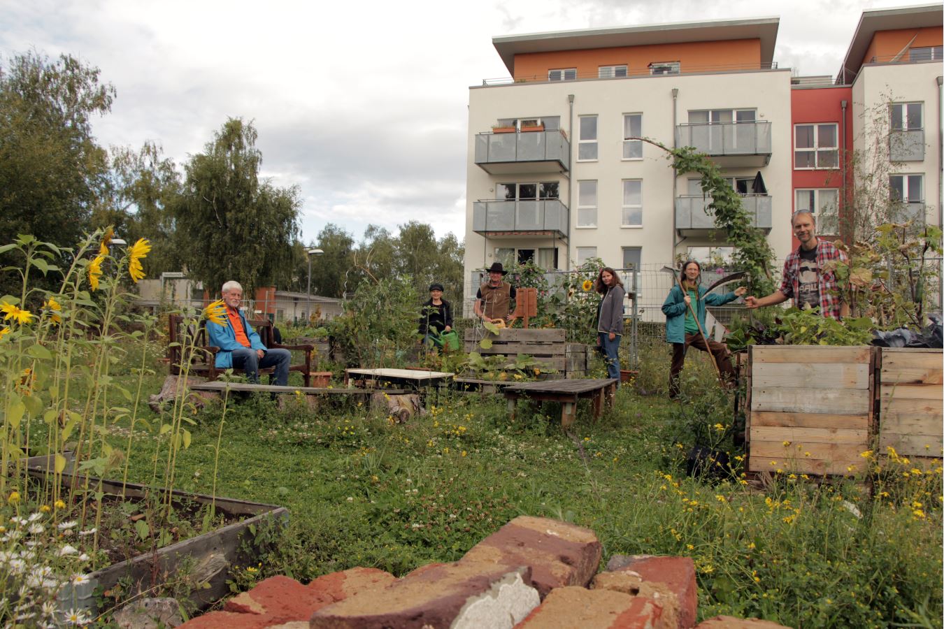Urban Gardening innerhalb der Siedlung